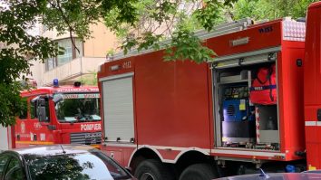 FOTO. Incendiu lângă Piața Matache din Capitală. Traficul este blocat