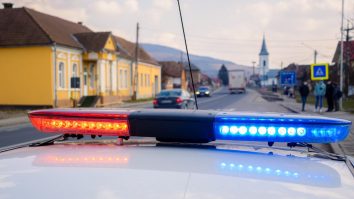 masina de politie intr-un oras din transilvania