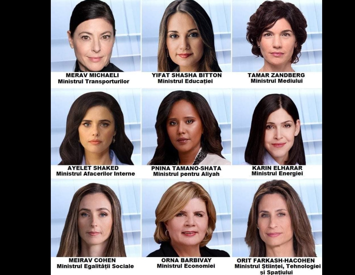 Număr record de femei în Guvernul din Israel. Două reprezentante ale Executivului au origini românești