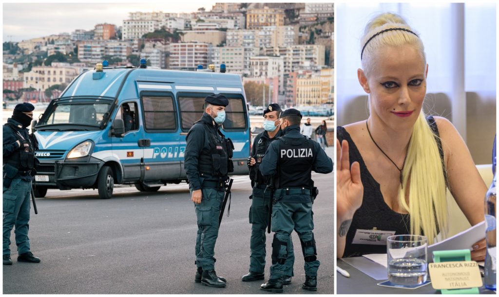 Una dintre persoanele anchetate de polițiștii italieni a fost votată „Miss Hitler”.
