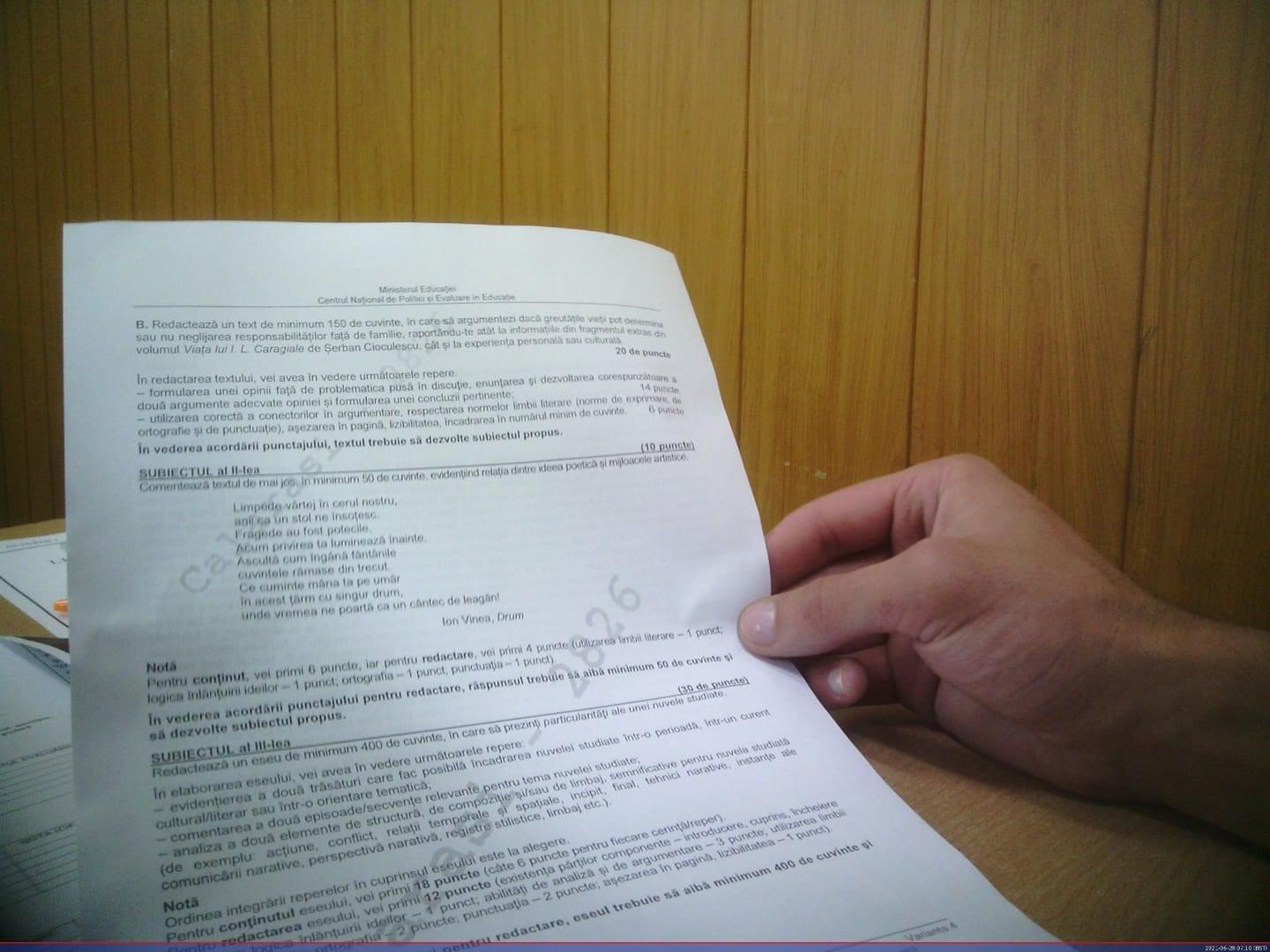 Reacțiile elevilor după ce au primit subiectele de la Limba și Literatura Română. Ce s-a întâmplat după prima probă de la BAC