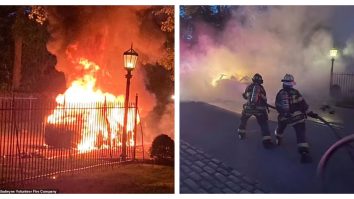 FOTO. O maşină Tesla a luat foc în condiţii bizare. Maşina nu ar fi avut şofer