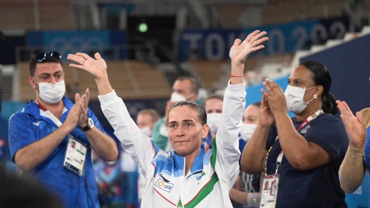 Oksana Chusovitina, la ultima participare la Jocurile Olimpice. Foto: Twitter/gymnastics
