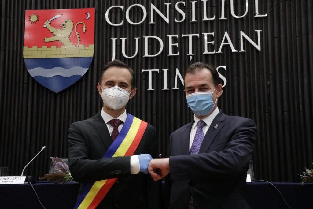 Alin Nica și Ludovic Orban în octombrie 2020. Foto: Facebook