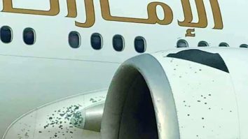 FOTO. Un avion Emirates a aterizat de urgență după ce a fost ciuruit de grindină