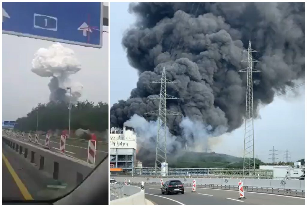 Explozie într-un parc industrial chimic din Leverkursen, Germania.