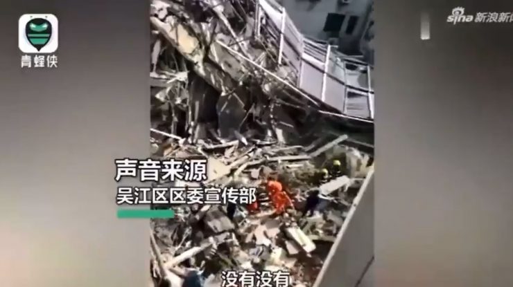 Un hotel s-a prăbușit în estul Chinei: Cel puţin un mort şi mai mulţi dispăruţi