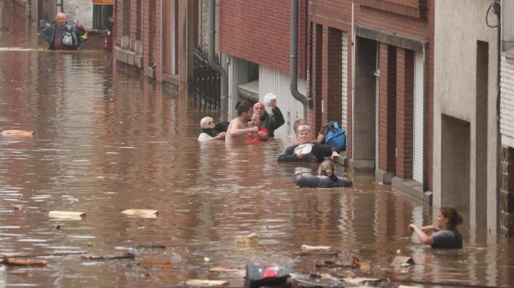 Inundații în Belgia.