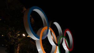 Logo-ul Jocurilor Olimpice de la Tokyo 2020.