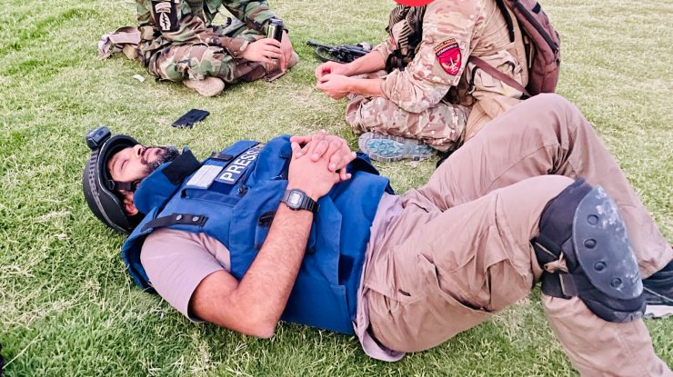 Jurnalist Reuters în pauză.