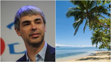 Colaj Foto cu Larry Page, cofondatorul Google, și o insulă din Fiji.