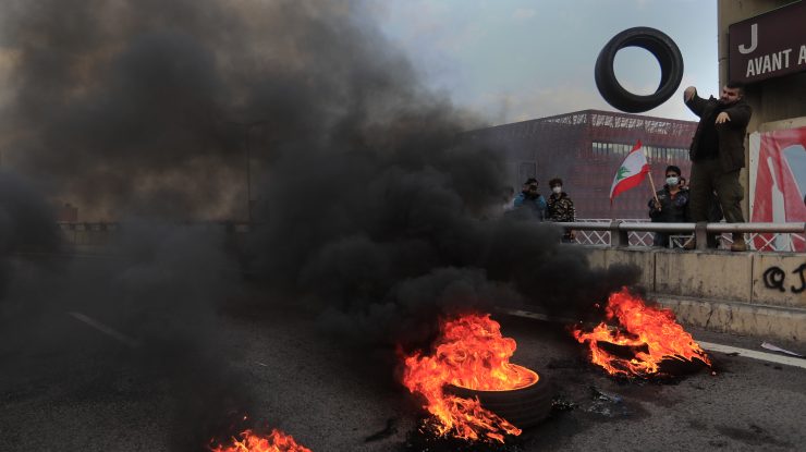 proteste in liban, in martie 2021.