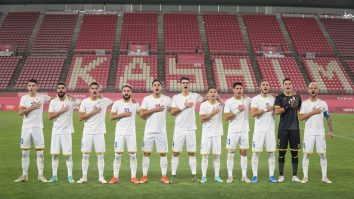 Echipa națională de fotbal a României la JO 2020.