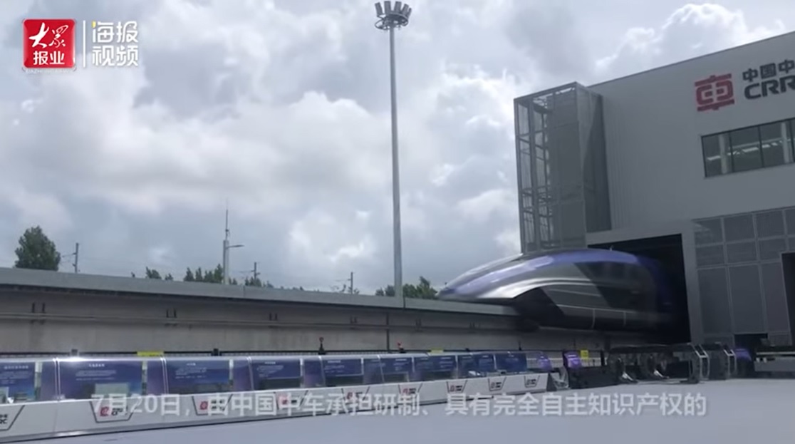 VIDEO. China a prezentat trenul maglev care poate atinge 600 km/h: „levitează” deasupra căii ferate