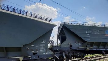 Trenul de marfă deraiat între București și Constanța.