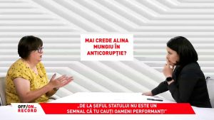 Alina Mungiu Pippidi și Sorina Matei în emisiunea OFF/ON THE RECORD de la Aleph News.