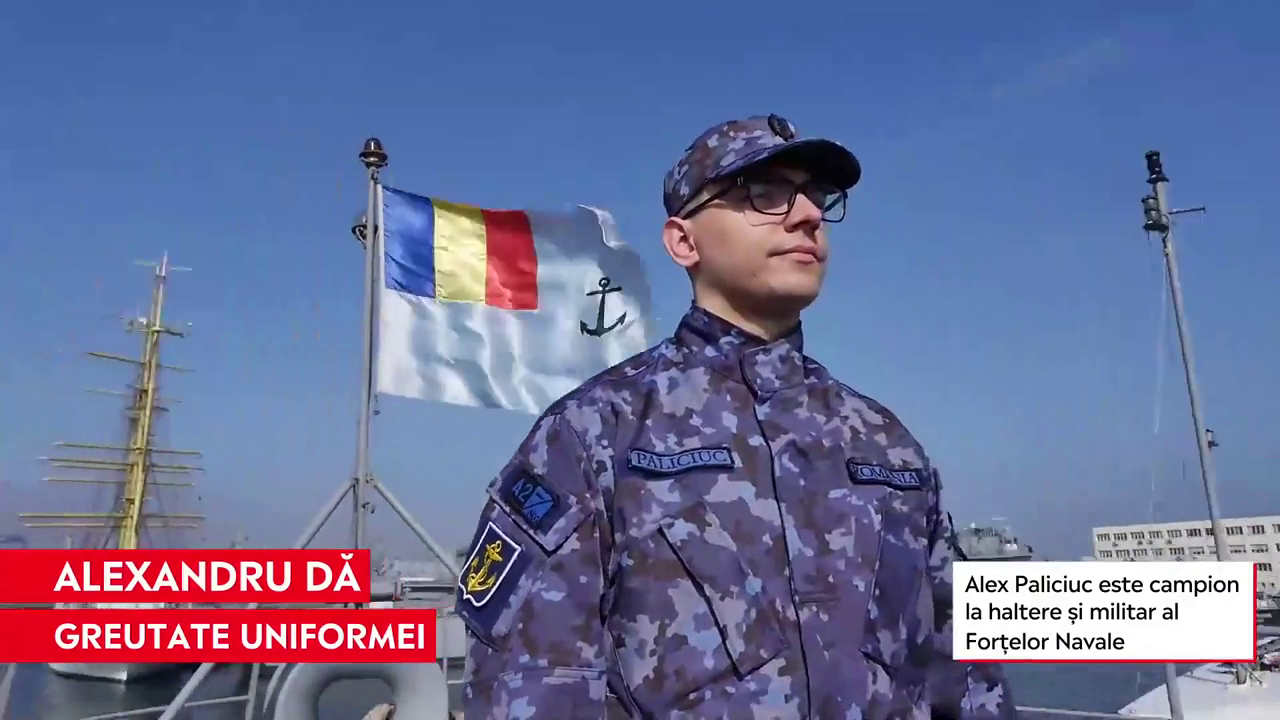 Alex Paliciuc, campion la haltere și militar al Forțelor Navale la doar 21 de ani. Cum reușește să împace antrenamentele cu jobul