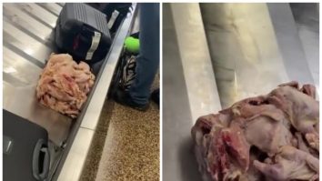 VIDEO. Descoperire bizară într-un aeroport. O grămadă de carne crudă de pui a ajuns printre bagajele călătorilor