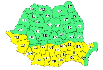 Sudul țării, sub cod galben de caniculă, până marți. Cum va fi vremea în București
