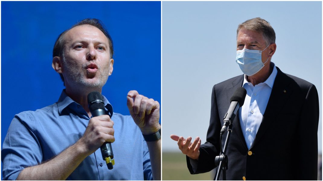Colaj foto cu Florin Cîțu și Klaus Iohannis.