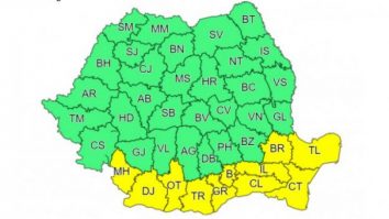 ANM: Cod galben de caniculă în București și 10 județe. În alte 17 județe este alertă de furtuni. Harta zonelor afectate