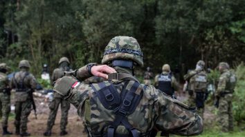 Migranți la granița cu Polonia