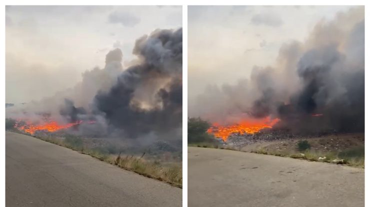Incendiu cu degajări mari de fum în Mehedinţi, la un depozit ecologic