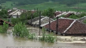 Inundații în Coreea de Nord. Foto: captură BBC