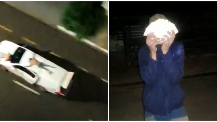 Jaf de amploare în orașul Araçatuba din Brazilia. Foto: Twitter/yurimacri