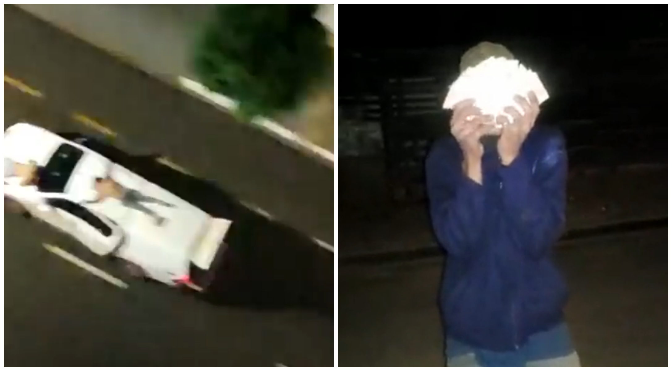 VIDEO: Jaf de amploare în Brazilia. Hoții au legat ostaticii de mașinile cu care au fugit, localnicii au adunat banii de pe jos