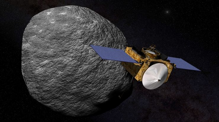 Nava NASA care orbitează în jurul asteroidului Bennu.