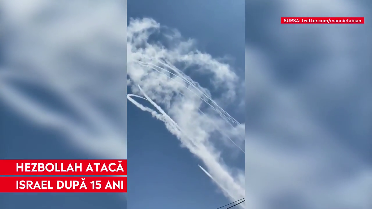 Gruparea Hezbollah a lansat 19 rachete din Liban către nordul Israelului. Este primul conflict între cele două din ultimii 15 ani