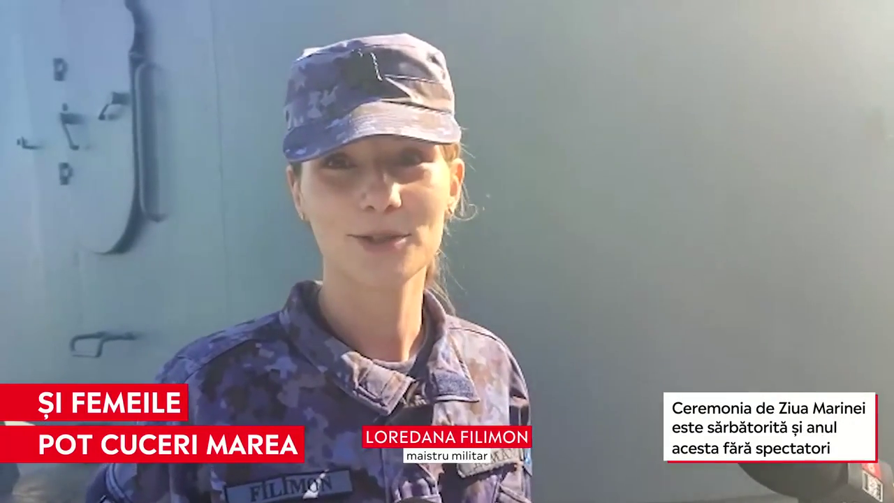 Cine este Loredana Filimon. La 22 de ani lucrează la bordul fregatei Mărăşeşti
