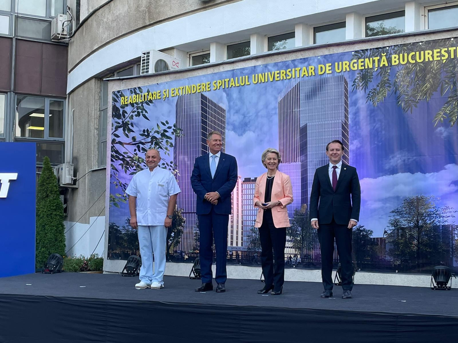 Șefa Comisiei Europene vizitează luni Spitalul Universitar București, primul care va primi bani din PNRR