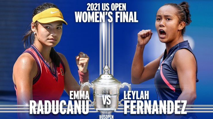 Finala adolescentelor la US Open: Emma Răducanu şi Leylah Annie Fernandez. Foto: Twitter/USOpen