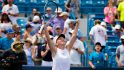 August 17, 2021, CINCINNATI, UNITED STATES: Simona Halep of Romania in action during the first round of the 2021 Western & Southern Open WTA 1000 tennis tournament against Magda Linette of Poland (Credit Image: © Rob Prange/AFP7 via ZUMA Press Wire)