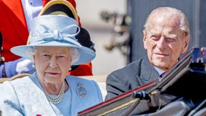 Buckingham Palace has announced Prince Philip, The Duke of Edinburgh, has passed away age 99 - FILE - British Royal Family at Trooping the Colour Queen Elizabeth, The Prince of Wales Charles, The Duchess of Cornwall Camilla, The Duke and Duchess of Cambridge, Prince George, Princess Charlotte, Prince Andrew and Princess Anne attending the annual trooping the color is to honor the Queens official birthday in London, UK on June 17, 2017. Photo by Robin Utrecht/ABACAPRESS.COM