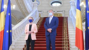 Ursula von der Leyen și Klaus Iohannis. Foto: presidency.ro