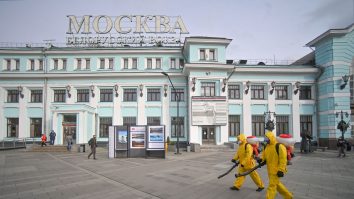 dezinfectare impotriva covid in moscova, rusia