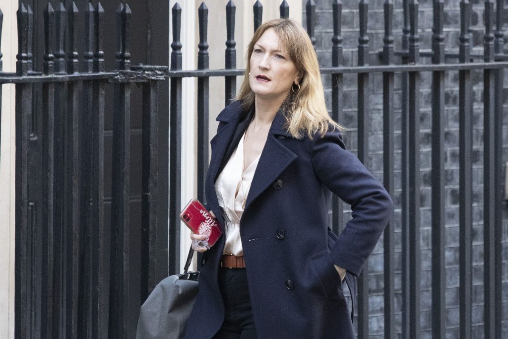 November 12, 2020, London, London, UK: London, UK. Government spokesperson Allegra Stratton departs 10 Downing Street. (Credit Image: © George Cracknell Wright/London News Pictures via ZUMA Wire)