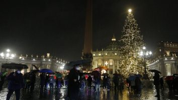 Cel mai mare brad a luminat Vaticanul