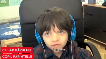 Ce i-ar dărui un copil părintelui? Victor: „Lui tati i-aș pune în ghetuțe un robot care să-l adoarmă”