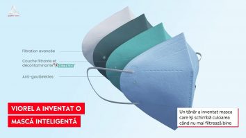 Un român a inventat „masca inteligentă”. Aceasta își schimbă culoarea când nu mai filtrează bine