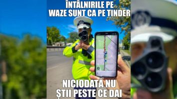 Dialog polițist-șofer: „Pe Waze arată că sunteți pe cealaltă stradă”