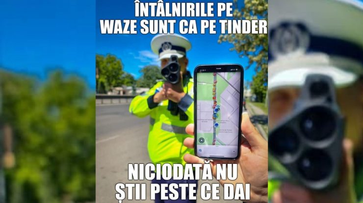 Dialog polițist-șofer: „Pe Waze arată că sunteți pe cealaltă stradă”