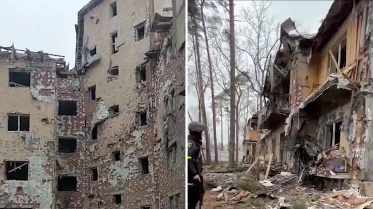 LIVE UPDATE. A opta zi de invazie. Rusia atacă blocuri de apartamente ale civililor