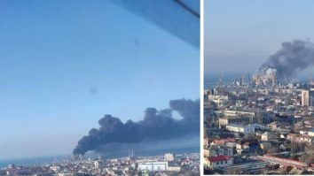 Ucraina afirmă că o navă de război rusă a fost distrusă în portul Berdiansk