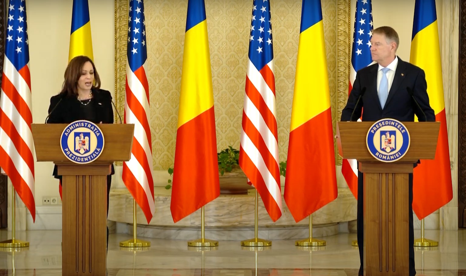 Klaus Iohannis și Kamala Harris, declarații despre un potențial atac al Rusiei în România