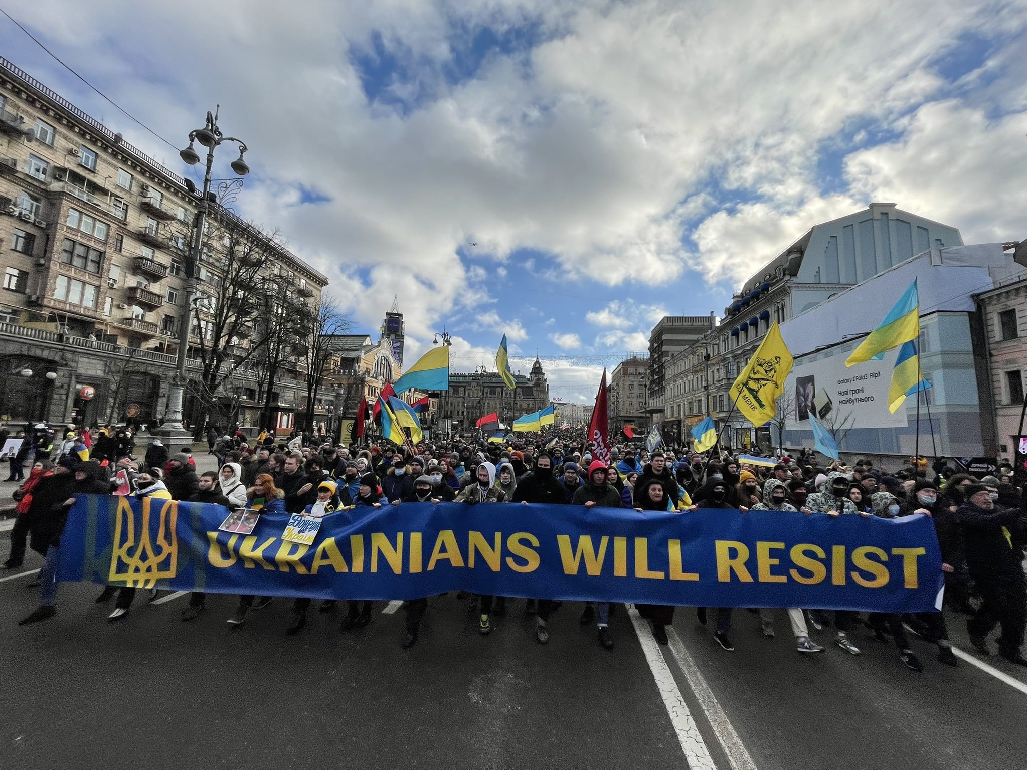 Gest emoționant din toate colțurile lumii, oamenii recită imnul Ucrainei