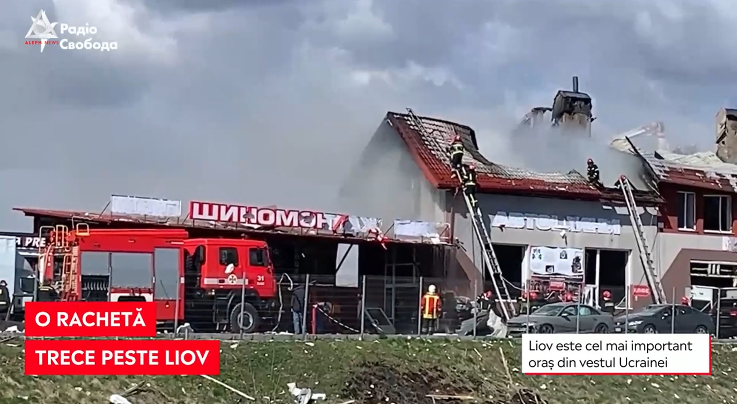 Cinci rachete au lovit orașul Liov. Șapte persoane au murit, iar 13 au fost rănite